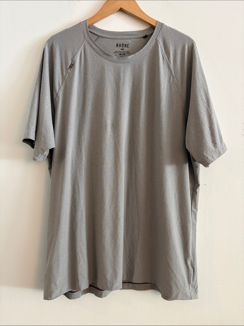 RHONE Reign Performance Short Sleeve Tee Shirt Men’s Size XXL Light Gray Heather